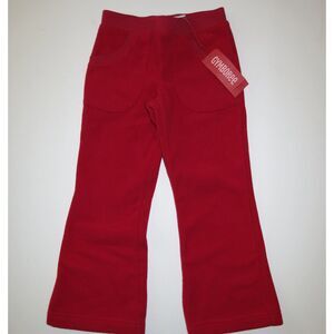 Gymboree girls red soft fleece boot cut yoga track pants sweatpants pull on 4T 4